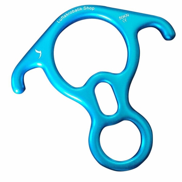 50KN-Aluminum-Magnesium-Alloy-Figure-8-Descender-Climbing-Rappel-Rescue-Rope-Access-Abseil-blau-blue